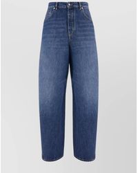Givenchy - Denim Trousers With Belt Loops And Contrast Stitching - Lyst
