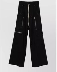 Rick Owens - Wool Wide-Leg Cargo Trousers - Lyst