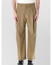 Lemaire - Pleated Straight Leg Tailored Trousers - Lyst