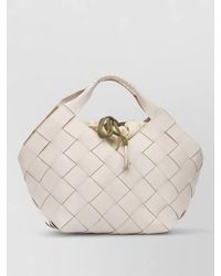 Dragon Diffusion - Botteghe Small Tote Bag Top Handle Woven - Lyst