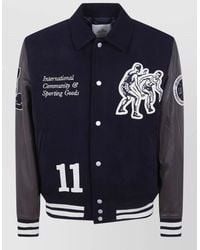 Les Deux - Varsity Basket Wool Jacket Contrast Sleeves - Lyst