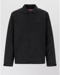 KENZO - Cotton Blend Jacket Collared Neck Front Pockets - Lyst
