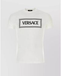 Versace - Cotton Ribbed Crew-Neck T-Shirt - Lyst