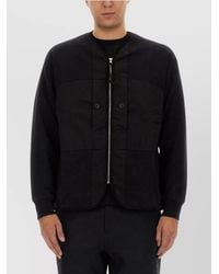 C.P. Company - Minimalist Long-Sleeve Top With Quilted Texture And Zipper Detail - Lyst