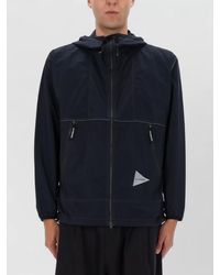 and wander - Hooded Jacket Partex Side Zip Pockets - Lyst