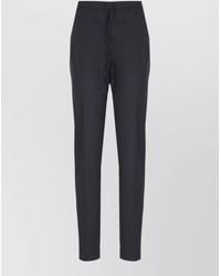 Fabiana Filippi - Virgin Wool Drawstring Slim-Leg Straight Trousers - Lyst