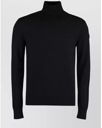 Moncler - Ribbed Wool Turtleneck Sweater With Long Sleeves - Lyst