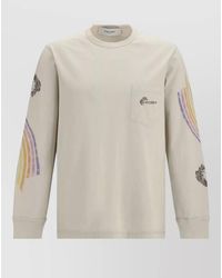 Golden Goose - Cotton Asymmetric Print Crewneck Sweatshirt - Lyst