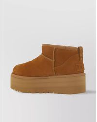 UGG - Suede Leather Platform Ankle Boots - Lyst