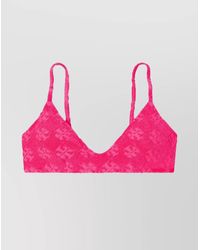 Tory Burch - Logo-Embroidered V-Neck Bikini Top - Lyst