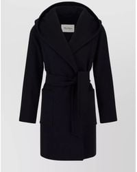 Max Mara - Camel Hair Belted Single Breasted Coat - Lyst