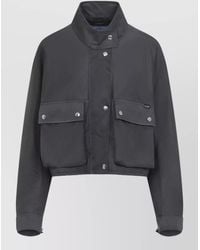 Prada - Re Nylon Blouson Coat Stand Collar - Lyst