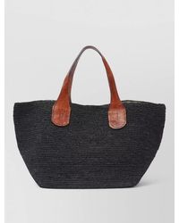 IBELIV - Woven Tote Bag Dual Straps Open Top - Lyst