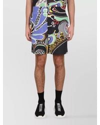 Moschino - Silk Psychedelic Print Tailored Bermuda Shorts - Lyst