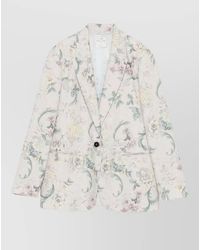 forte_forte - Floral Print Single-Breasted Blazer - Lyst