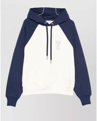 Ami Paris - Ami De Coeur Cotton Logo Hoodie - Lyst