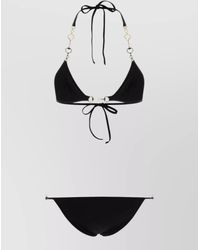 Gucci - Stretch Nylon Bikini Halterneck Triangle Low Rise - Lyst