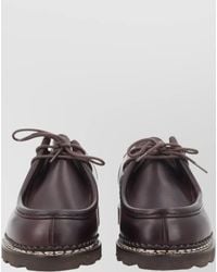 Paraboot - Leather Derby Shoes Round Toe Rubber Sole - Lyst