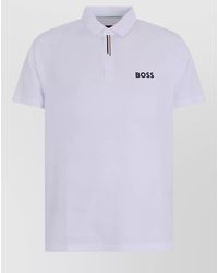 BOSS - Cotton Polo Shirt Short Sleeves Casual - Lyst