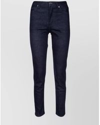 Calvin Klein - Faded Wash Denim Trousers With Belt Loops - Lyst