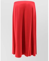 Valentino - Silk A Line High Waist Slit Skirt - Lyst