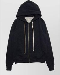 Rick Owens - Wool Hooded Zip Sweatshirt - Lyst