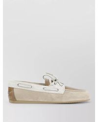 Miu Miu - Calf Leather Boat Inspired Loafers - Lyst