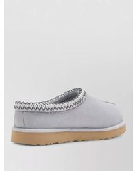 UGG - Embroidered Trim Round Toe Rubber Sole Slippers - Lyst