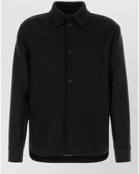 Jil Sander - Wool Shirt Coat Collared Long Sleeves - Lyst