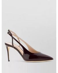 Casadei - Leather Chanel Mules Open Toe Slingback - Lyst