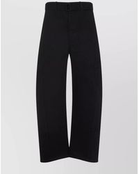 Lemaire - Denim Twisted Belted Wide-Leg Trousers - Lyst