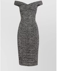 Dolce & Gabbana - Diagonal Print Dress - Lyst