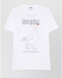Moschino - Short Sleeve Crew Neck Graphic Shirt - Lyst
