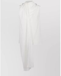P.A.R.O.S.H. - Silk Cowl Neck Sleeveless Blouse - Lyst
