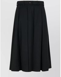 Patou - Wool Skirt With A-Line Silhouette And Side Pockets - Lyst