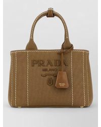 Prada - Na Canvas Shoulder Bag - Lyst
