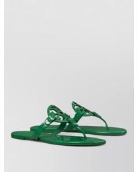 Tory Burch - Miller Flat Leather T Strap Sandals - Lyst