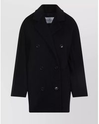 Max Mara - Double-Breasted Wool Cashmere Coat With Notched Collar - Lyst