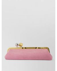 Jacquemus - La Pochette Salon Calfskin Clutch Bag - Lyst
