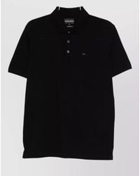 Emporio Armani - Cotton Logo Short-Sleeve Polo Shirt - Lyst