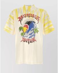 Balenciaga - Tie Dye Cotton Short Sleeve T-Shirt - Lyst