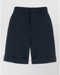 Valentino Garavani - Cotton Bermuda Shorts Back Pockets Belt Loops - Lyst