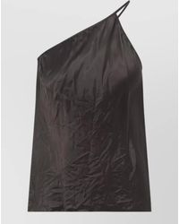 Rick Owens - Cupro One-Shoulder Top - Lyst