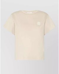 Max Mara - Crew Neck Short Sleeve Nylon Silk Top - Lyst