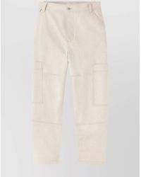 Jacquemus - Denim High-Rise Wide-Leg Cargo Jeans - Lyst