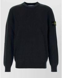 Stone Island - Crew Neck Cotton Sweater Long Sleeves - Lyst