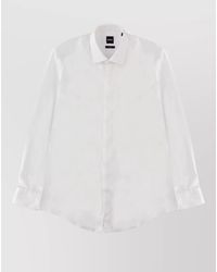 BOSS - Tailored Long Sleeve Shirt Button Cuffs Collar - Lyst