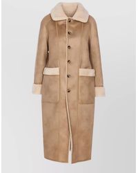 Urbancode - Long Faux Fur Coat Belted Waist - Lyst