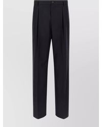 Dries Van Noten - Pleated Trousers With Belt Loops And Back Pocket - Lyst