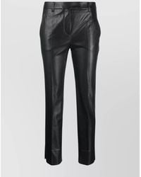 Incotex - Slim Fit Faux Leather Trousers - Lyst